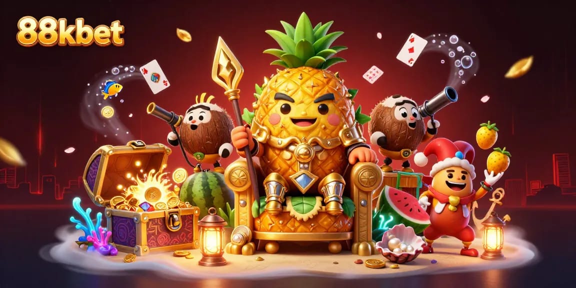 Experience thrilling gaming action with 88kbet featuring a vibrant tropical casino adventure.