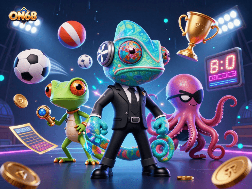 Experience thrilling gameplay at ON68 with vibrant characters and dynamic casino action.