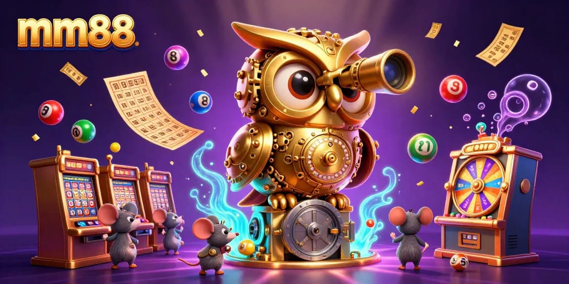 Experience the thrills of mm88 gaming with a lively casino scene filled with colorful elements.
