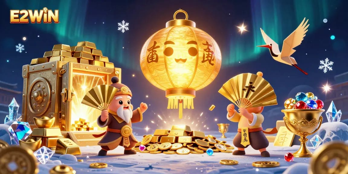E2WIN creates immersive casino experiences with vibrant characters and dazzling treasures.