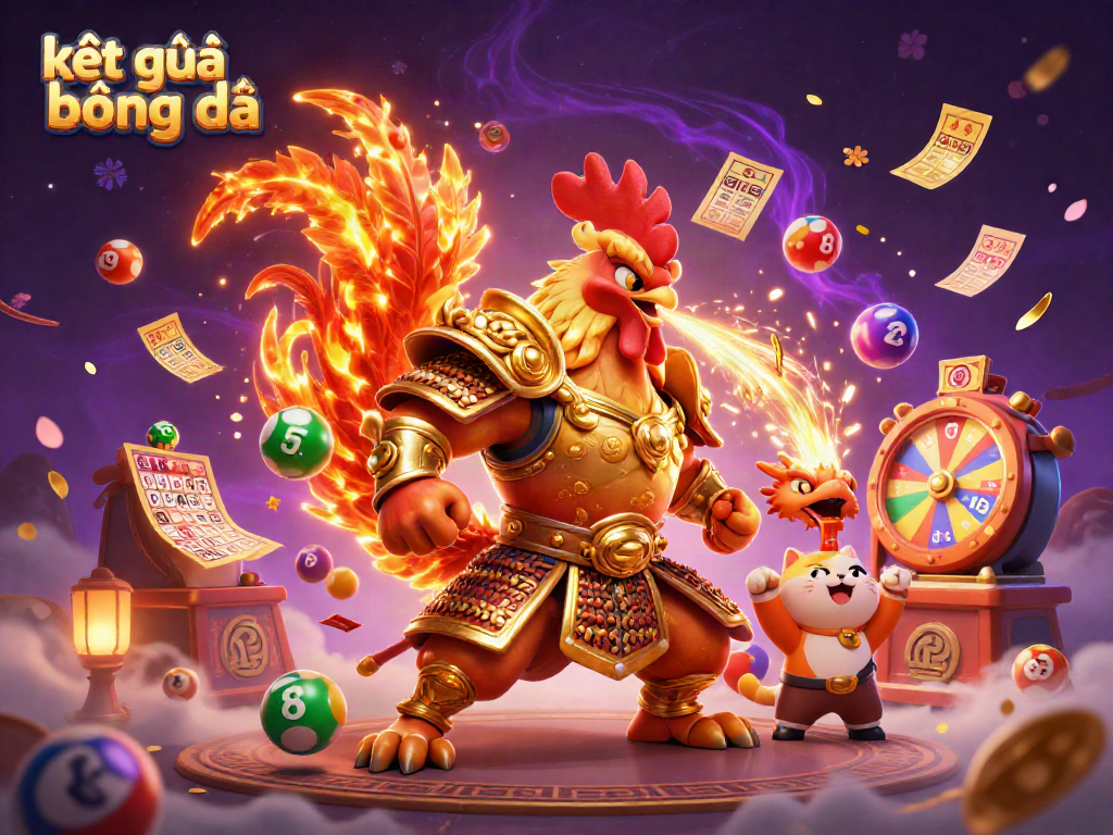 Experience thrilling kết quả bóng đá with dynamic lottery balls and engaging gaming elements in a vibrant scene.