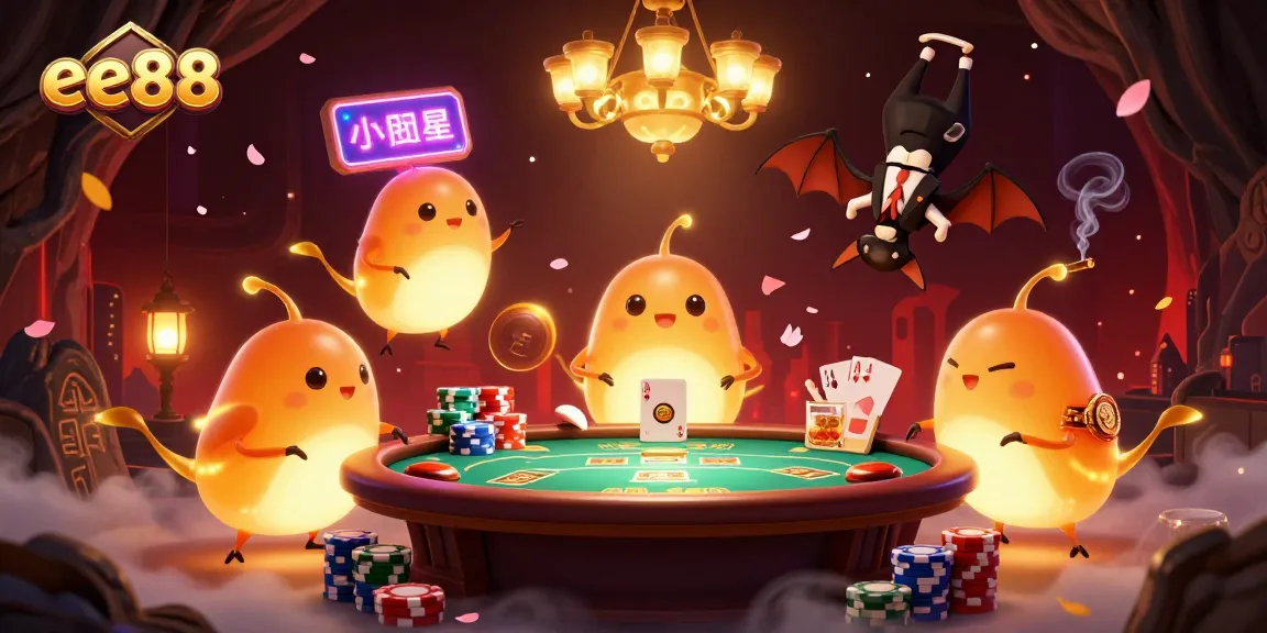 Experience thrilling gameplay at ee88 with glowing glowworms lighting a vibrant casino scene.