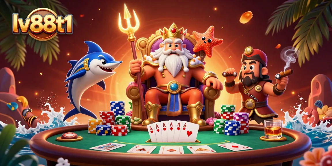 Engage in exciting poker gameplay at lv88t1 with vibrant visual elements and detailed 3D characters.