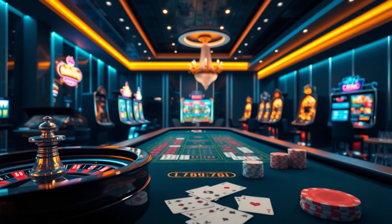Experience excitement at nhà cái bj66 with professional casino elements like sleek tables and vibrant slots.