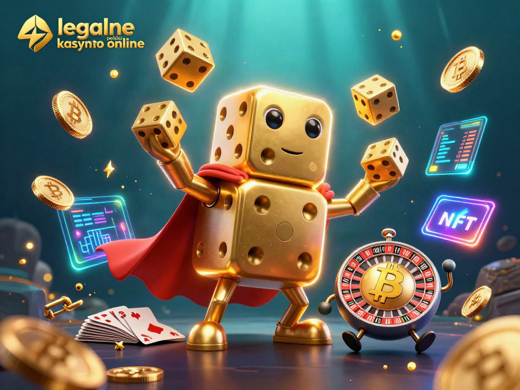 Engage with legalne polskie kasyno online through a vibrant 3D casino illustration showcasing thrilling games and digital elements.