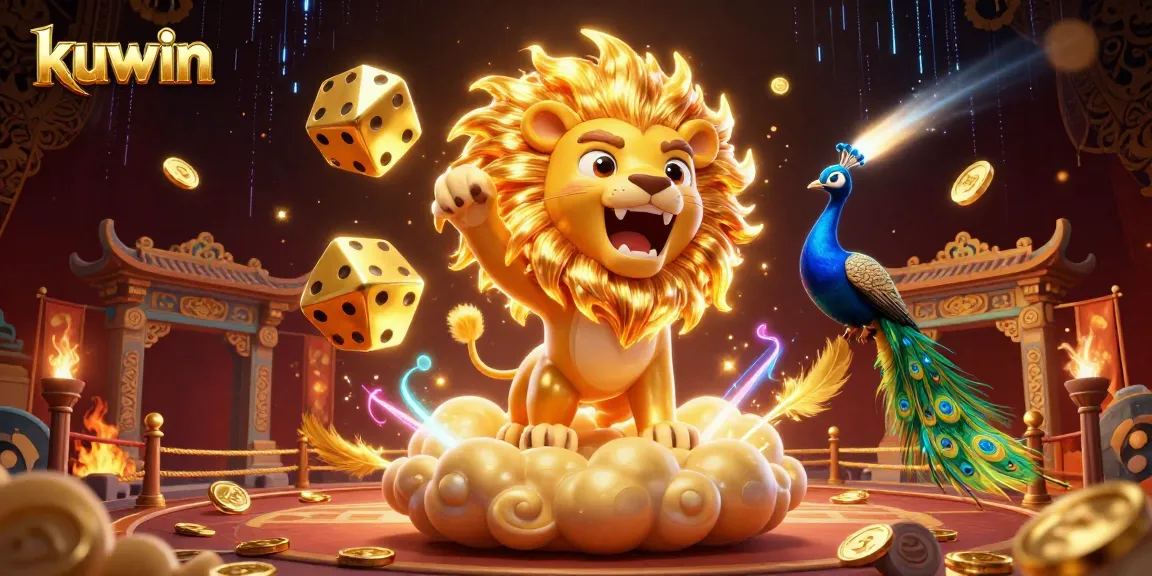 Kuwin players experience thrilling wins amidst a dynamic, colorful casino universe with vibrant characters.