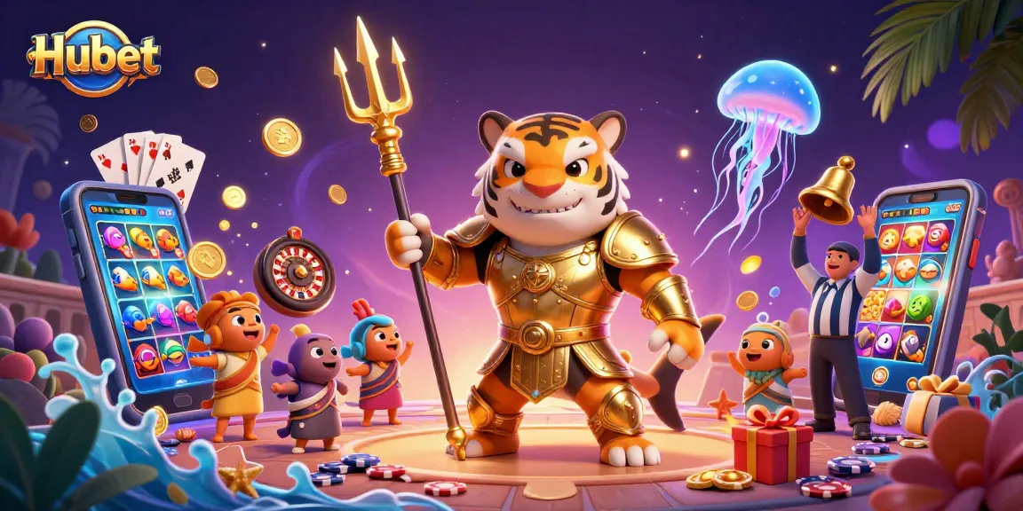 Experience Hubet's thrilling casino action with a dynamic shark warrior and exciting slot games!