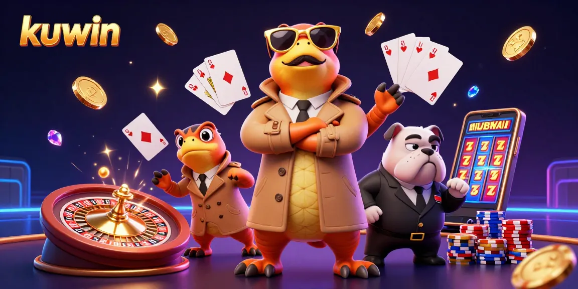Experience thrilling gameplay at kuwin as cartoon raptors infiltrate a VIP casino lounge.