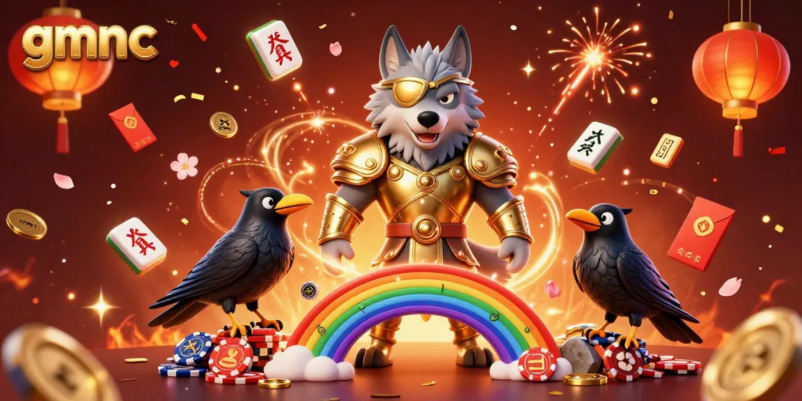 Experience the thrill of gmnc with a vibrant 3D casino scene filled with mythology-inspired characters.