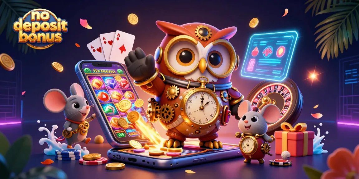 Enjoy thrilling no deposit bonus spins with the time-traveling owl and casino games galore!