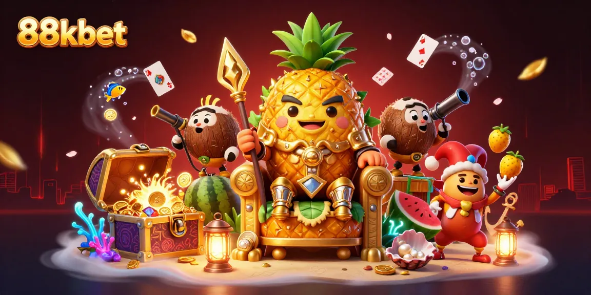 Experience thrilling gaming action with 88kbet featuring a vibrant tropical casino adventure.