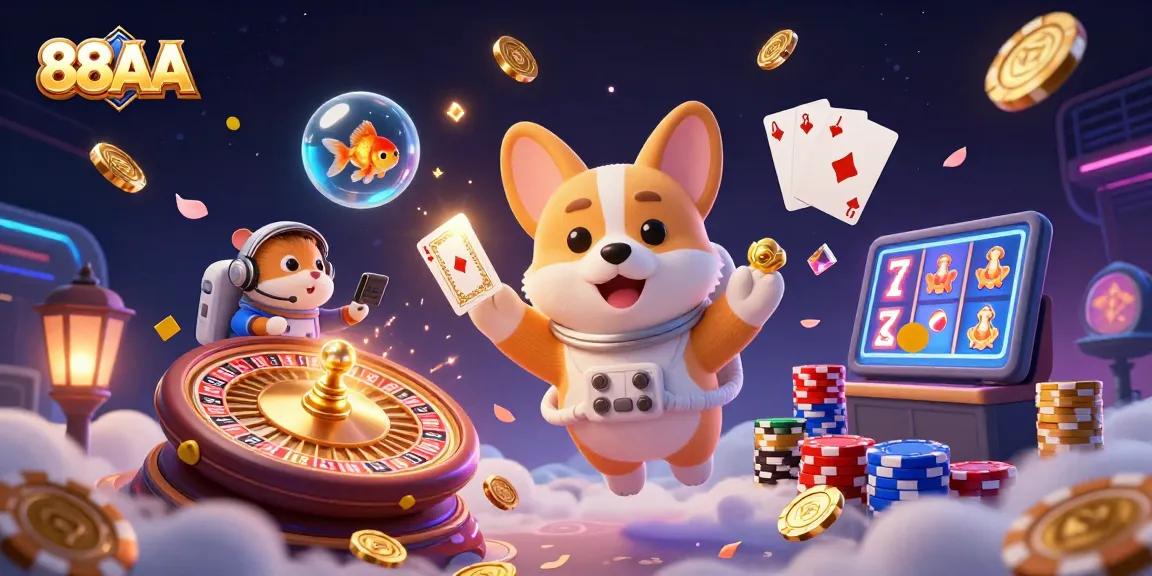 Experience thrilling gaming moments at 88AA within a vibrant space casino atmosphere