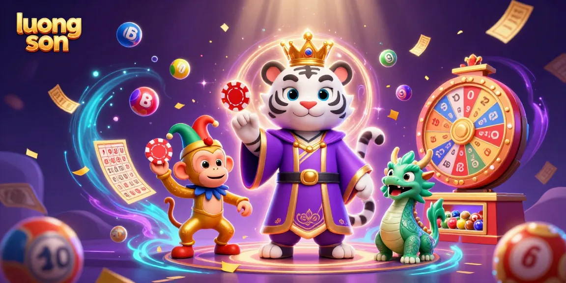 Join the fun at luong son with a vibrant scene of animated gambling characters and games.