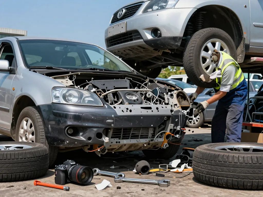 Auto złom - profesjonalne demontowanie części samochodowych w zakładzie recyklingowym