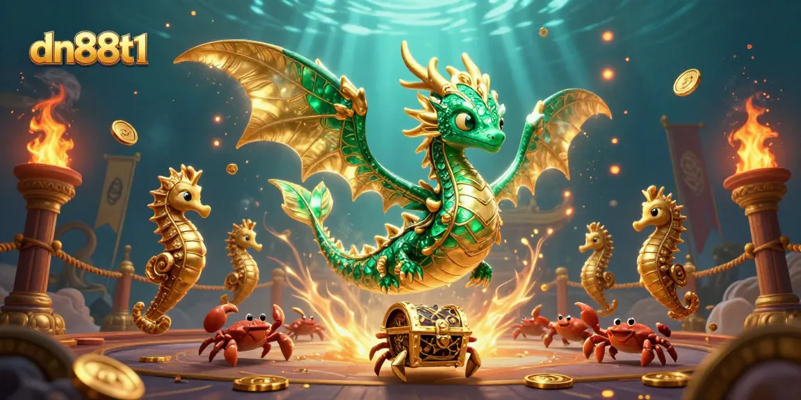 Experience immersive gambling action with the vibrant dn88t1 sea dragon treasure scene.