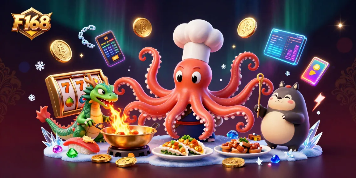 F168 engages players with thrilling slot adventures featuring vibrant golden dishes and dragon symbols.