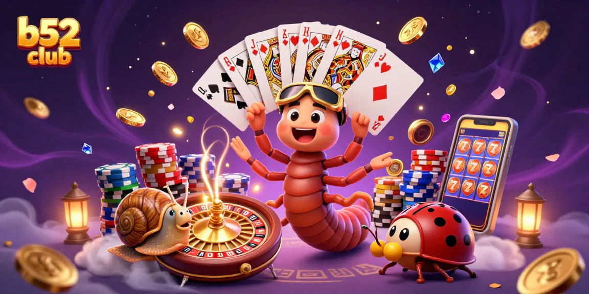 Experience thrills at b52 club with a lively 3D casino scene featuring diverse games and excitement.