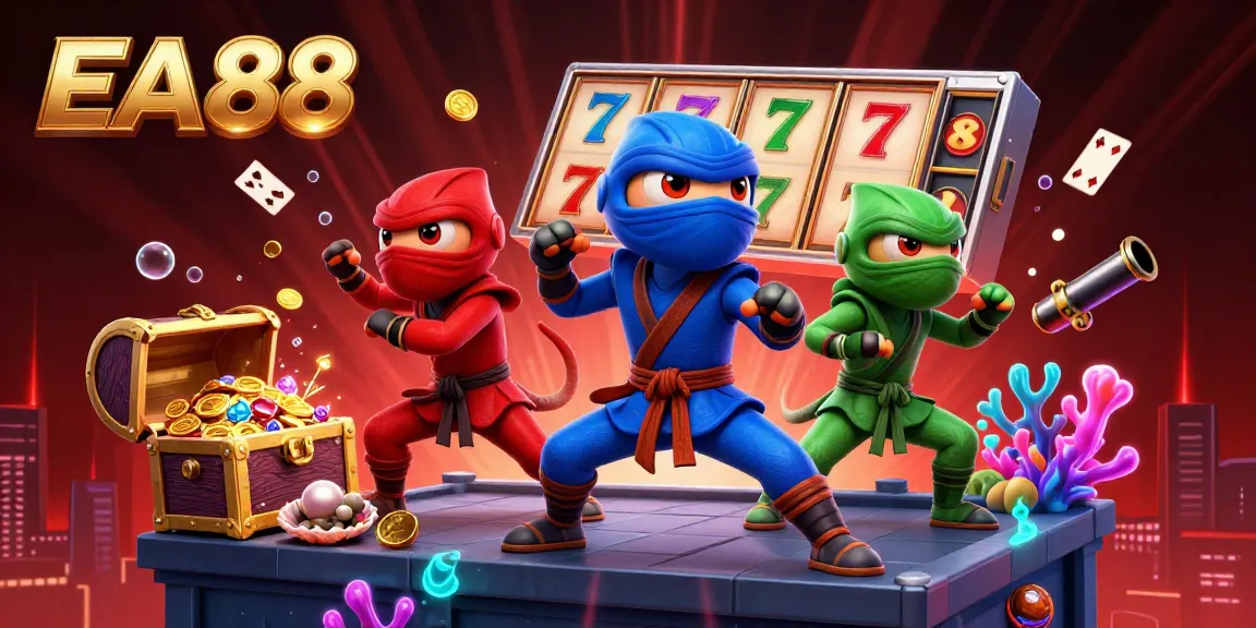 Engage in EA 88's vibrant casino action with chameleons and treasures during dynamic gameplay.