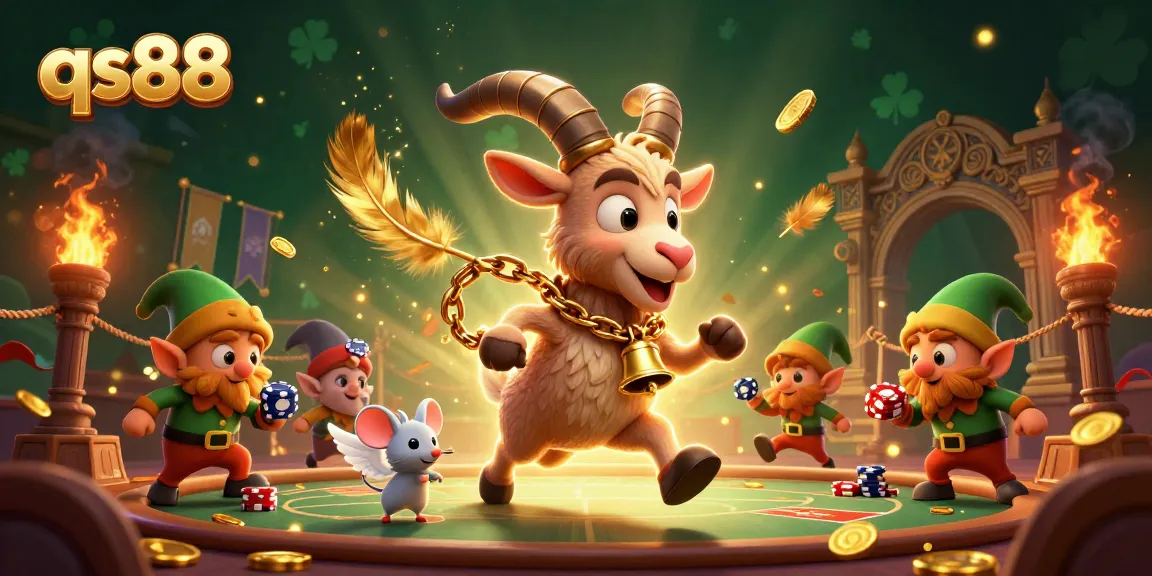 Experience thrilling gameplay at qs88's lively casino, featuring dynamic characters and vibrant game elements.