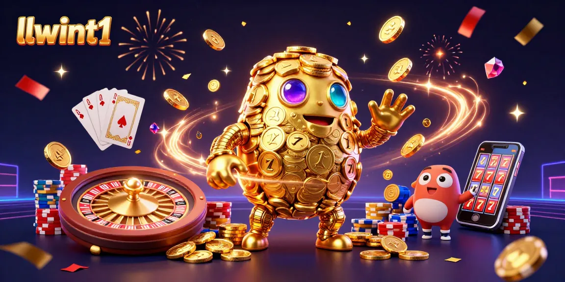 Experience thrilling moments in gaming with llwint1, featuring a golden golem and vibrant casino elements.