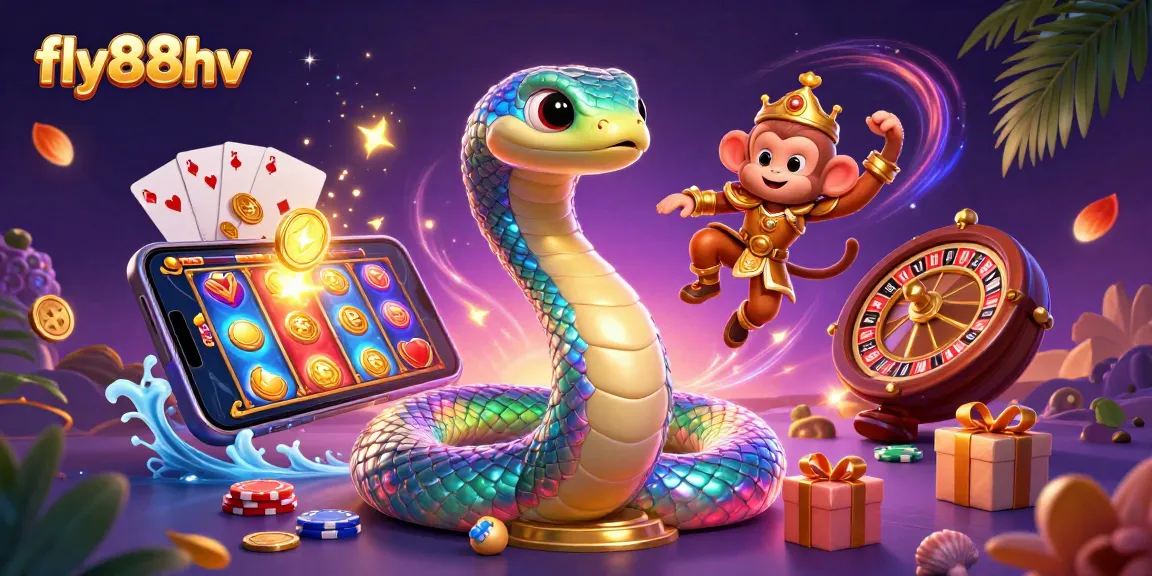Experience thrilling gaming with fly88hv in an enchanting casino scene.